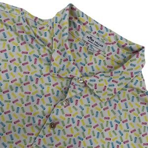 Peter Millar Summer Comfort Truly Cocktail Print Performance Polo Shirt Men's XL